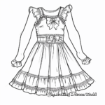 Elegant Party Dress Coloring Pages 3