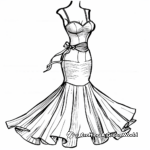 Elegant Party Dress Coloring Pages 4