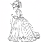 Elegant Victorian Lady Coloring Pages 2