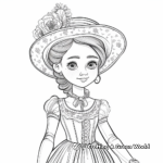 Elegant Victorian Lady Coloring Pages 3