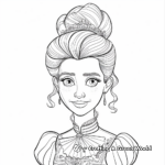 Elegant Victorian Lady Coloring Pages 4