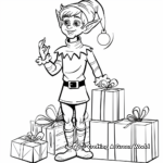 Elf Themed Among Us Coloring Pages 1