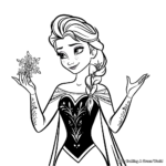Elsa & Anna from Frozen Coloring Pages 4