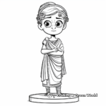 Empowering Female Figures From Ancient Greece in Togas Coloring Pages 3
