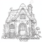 Enchanted Forest Cottage Coloring Pages for Fantasy Lovers 1