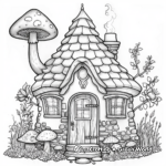 Enchanted Forest Cottage Coloring Pages for Fantasy Lovers 3