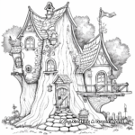Enchanted Tree House Coloring Pages 3