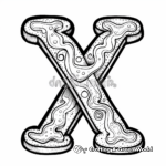Enchanting Elaborate Letter X Coloring Pages 1