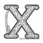 Enchanting Elaborate Letter X Coloring Pages 3