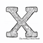 Enchanting Elaborate Letter X Coloring Pages 4