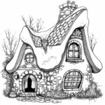 Enchanting Fairy-Tale Cottage Coloring Pages 2