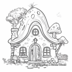 Enchanting Fairy-Tale Cottage Coloring Pages 4