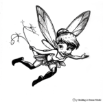 Enchanting Tinkerbell Flying Coloring Pages 1