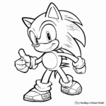 Energetic Sonic the Hedgehog Movie Coloring Pages 1