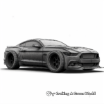 Enigmatic Black Ford Mustang Coloring Pages 2