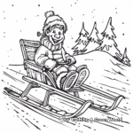 Enjoyable Sled Ride Coloring Pages 1
