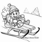 Enjoyable Sled Ride Coloring Pages 3