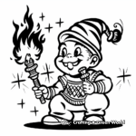 Enthralling Fire-Eater Carnival Coloring Pages 1