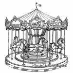 Exciting Carnival Carousel Coloring Pages 1