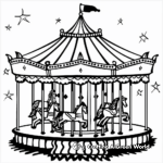 Exciting Carnival Carousel Coloring Pages 2
