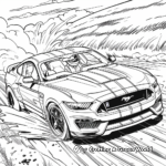 Exciting Ford Mustang Drag Racing Coloring Pages 3