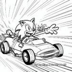 Exciting Sonic and Friends Racing Coloring Pages 3