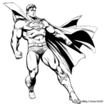 Exciting Superman Action Poses Coloring Pages 4