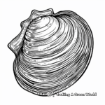 Exotic Giant Clam Seashell Coloring Pages 1