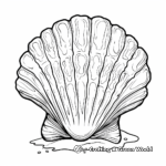 Exotic Giant Clam Seashell Coloring Pages 2