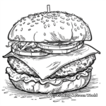 Exotic Hawaiian Burger Coloring Pages for Adventurous Colorers 1