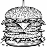 Exotic Hawaiian Burger Coloring Pages for Adventurous Colorers 2