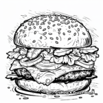 Exotic Hawaiian Burger Coloring Pages for Adventurous Colorers 3