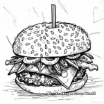 Exotic Hawaiian Burger Coloring Pages for Adventurous Colorers 4