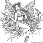 Exquisite Fairy and Elf Coloring Pages 4