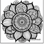 Exquisite Geometry Patterns Detailed Coloring Pages 4