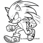 Extreme Sonic and Metal Sonic Battle Coloring Pages 1