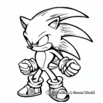 Extreme Sonic and Metal Sonic Battle Coloring Pages 3