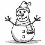 Exuberant Snowman Coloring Pages 1