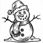 Exuberant Snowman Coloring Pages 4