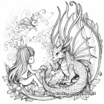 Fairy and Dragon Coloring Pages for Adventure 3