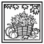 Fall Festival Orange Leaves Coloring Pages 1