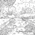 Fall Scenic Coloring Sheets 1