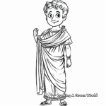 Figuras históricas famosas en togas Páginas para colorear 1
