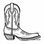 Fancy Cowboy Boot Coloring Pages 2