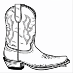 Fancy Cowboy Boot Coloring Pages 3