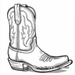 Fancy Cowboy Boot Coloring Pages 4