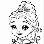 Fancy Detailed Fairy Tale Princess Coloring Page 3