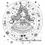Fancy Detailed Fairy Tale Princess Coloring Page 4