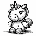 Fantastical Toy Unicorn Coloring Pages 1