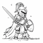 Fantasy Dragon Slayer Knight Coloring Pages 3